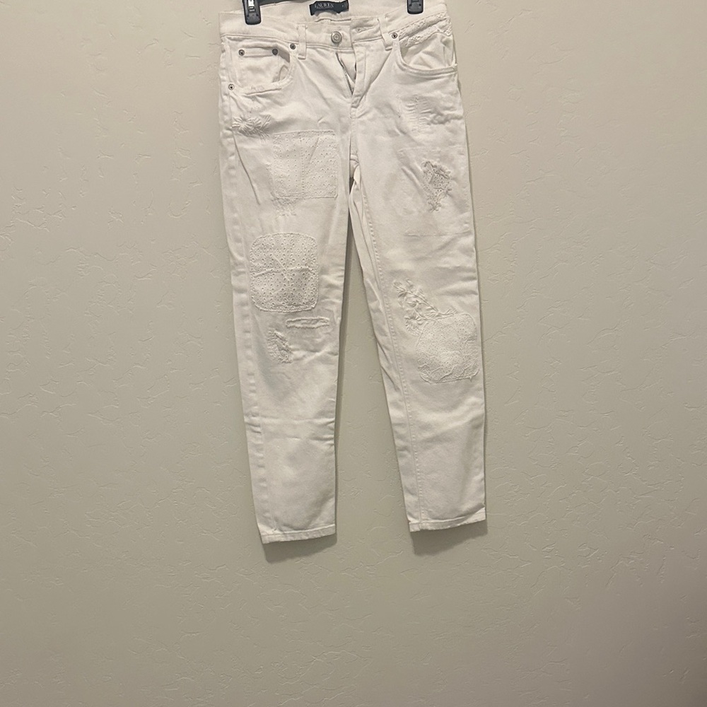Lauren Ralph Lauren Women's White Ankle Jeans